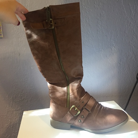 Tall brown boots