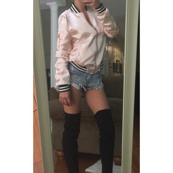 ⚡️FLASH SALE LARGE LEFT Retro satin bomber jacket - Picture 3 of 4