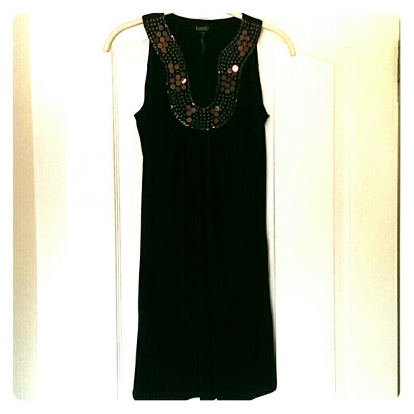 Laundry Shelli Segal jewelled black dress