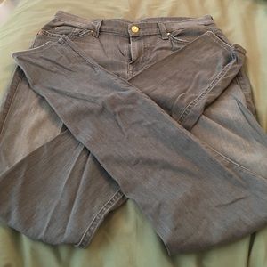 7 For All Mankind Mid-Rise Skinny Jean in Grey