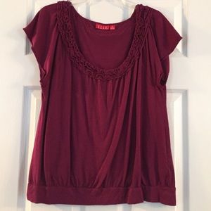Elle Maroon Blouse