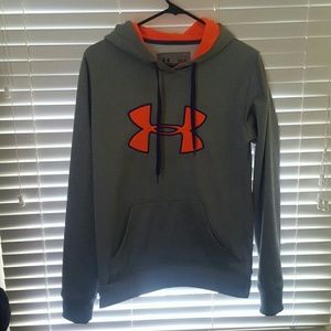 Under armour neon orange and purple hoodie