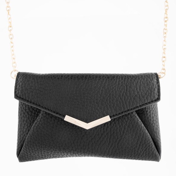 Black + Gold Wristlet Clutch