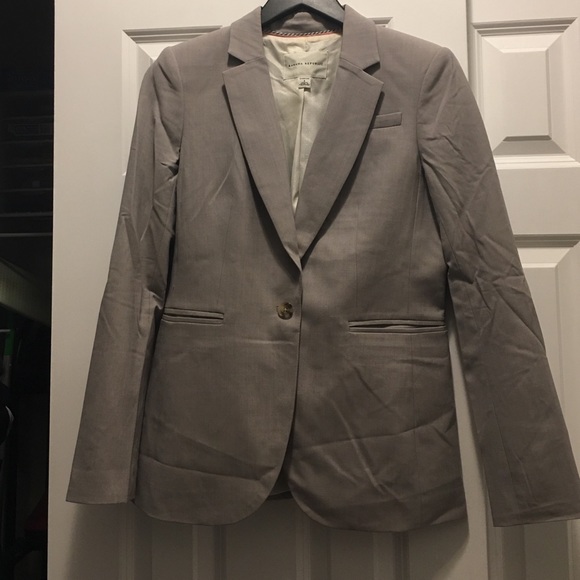 Banana Republic Light Gray Stretch Suit