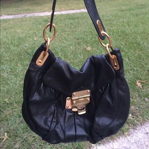 Black leather Steve Madden purse
