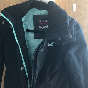 Hollister Navy bomber windbreaker jacket