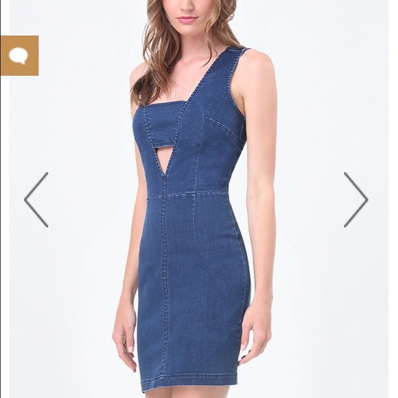 Denim cut out dress