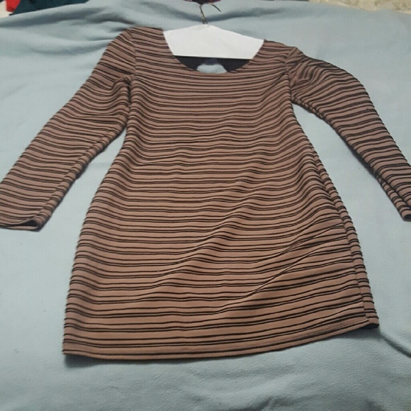SEXY Striped Openback Bodycon Dress