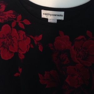 Weed black flowered sweater