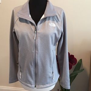 NWOT North Face Gray Zip-Up Jacket Windwall MED