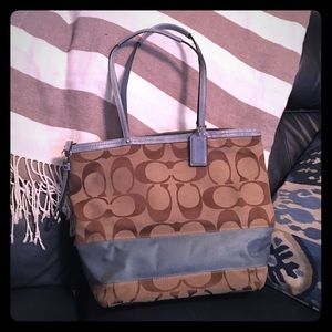 Coach canvas tote bag