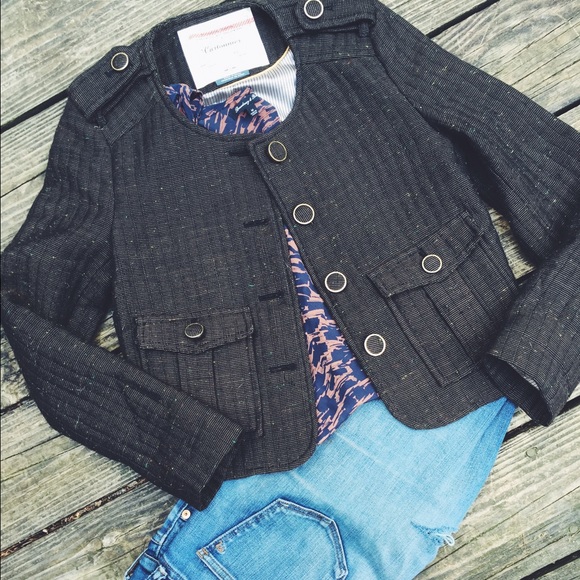 Anthropologie cropped winter jacket