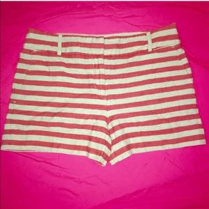 Ann Taylor Stripe Linen Shorts