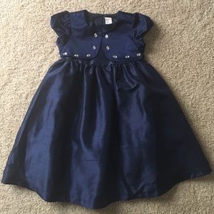 Gymboree Holiday Navy blue Dress Size 6 girls