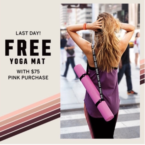 VS Pink Yoga Mat - Picture 2 of 2