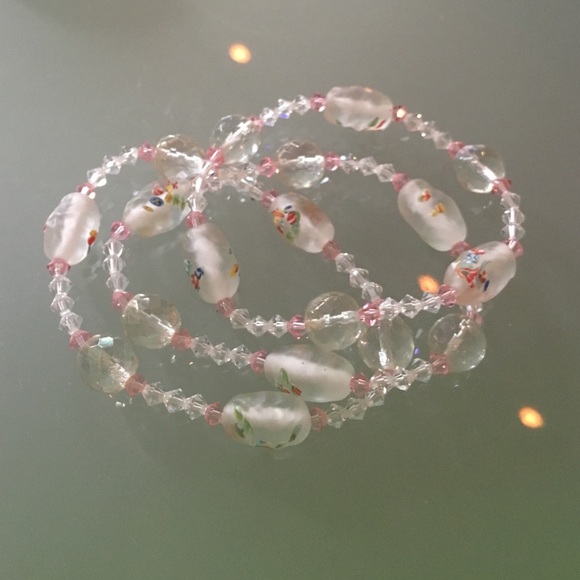 Vintage glass bead bracelets