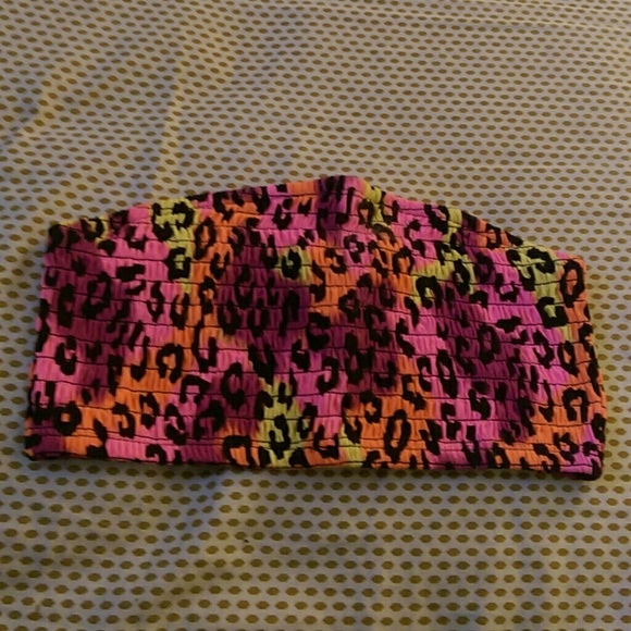 Rainbow cheetah bandeau