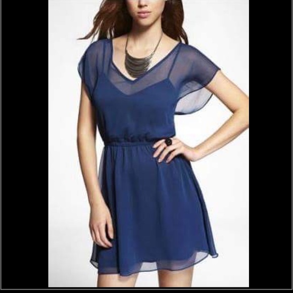 Blue chiffon express dress