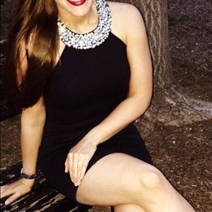 Dark navy cocktail dress