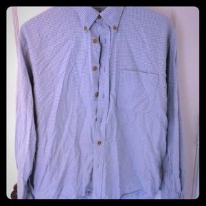 Baby blue and white checkered button down
