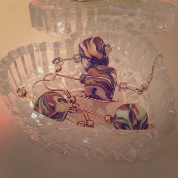 BOGO Handmade clay earrings
