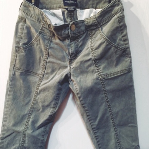 Army Green AE Skinny Pants