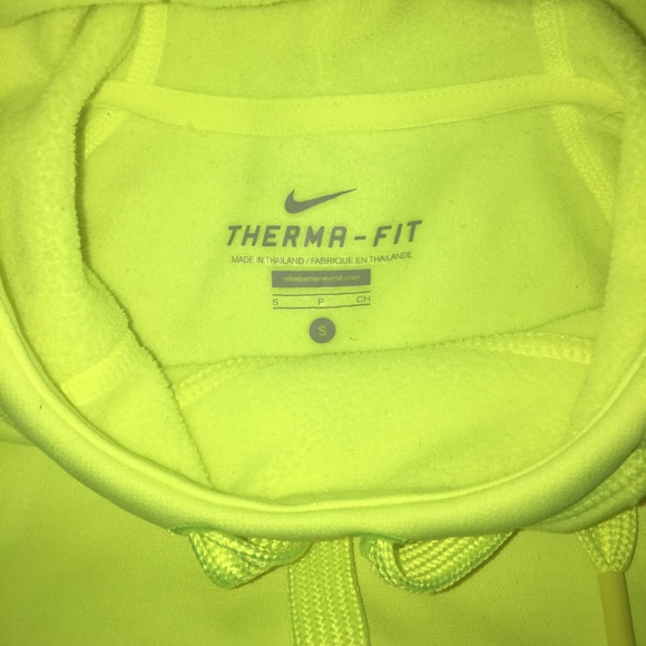 Neon yellow Nike hoodie - Picture 2 of 2