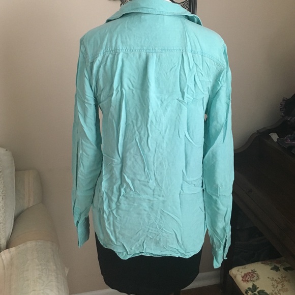 Teal button down shirt - Picture 2 of 3