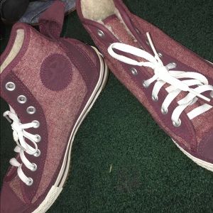 Brand new high top fleece lined converse