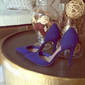 Blue Suede Pumps