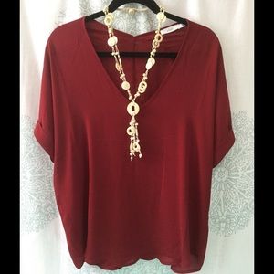 Nordstrom: wine red Lush top, for work or play!