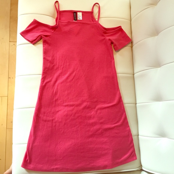 Pink Off-The-Shoulder Dress