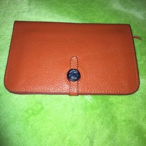 Beautiful Orange Clemence  Dogon Style Wallet/