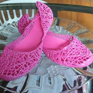 Pink Glitter Jellies sz 11 NWOT