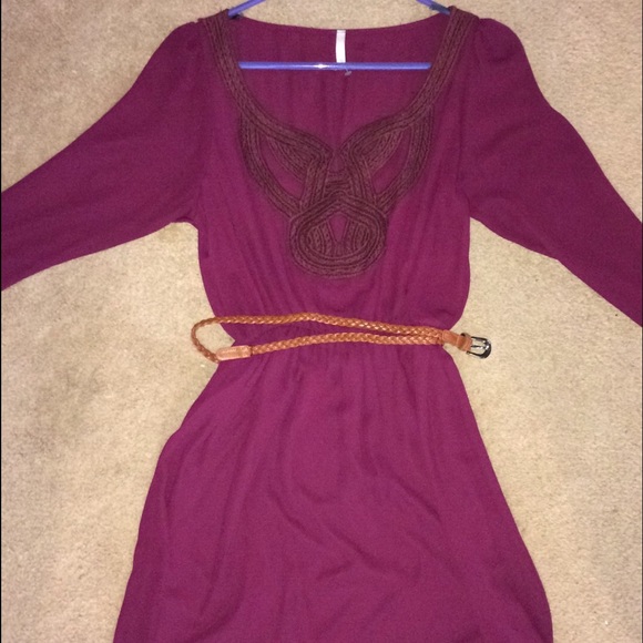 Maroon dress from shop the mint boutique