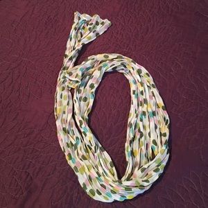 Polka dot sheer scarf