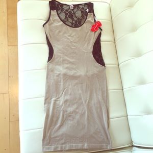 Bodycon Nude & Black Dress