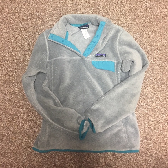 Grey and blue Patagonia Fleece
