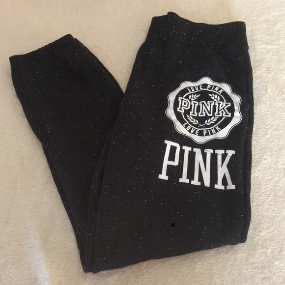 Vs love pink speckled pants