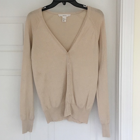 Forever 21 Sweaters - Cream Cardigan