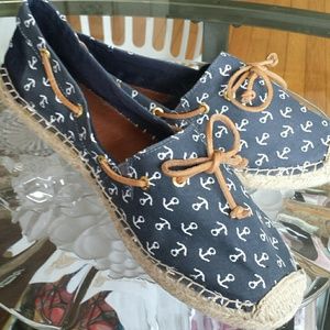 Sperry Top-Sider sz11 espadrille blue w anchors