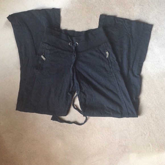 Black wide leg sweatpants