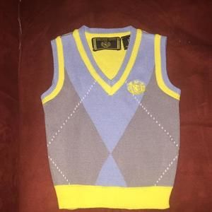 College Boys Blue and Yellow Sweater Vest