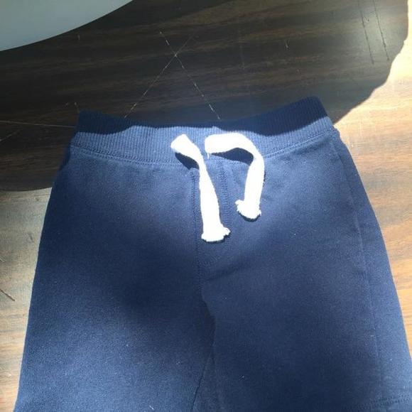 Navy Blue cotton blend shorts