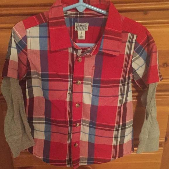 3T long sleeve plaid shirt