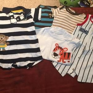 5 Piece Carter Bundle 2 1 piece short sets and 3 onesies