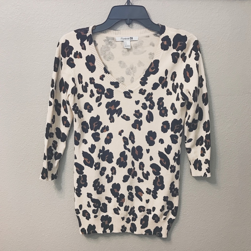 Forever 21 Leopard Sweater