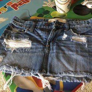 A&F Denim Distressed Mini