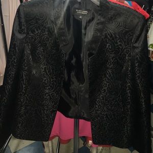 Black label blazer with black and grey pattern