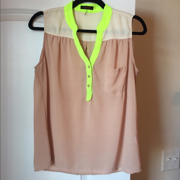 Tan and Neon Tank
